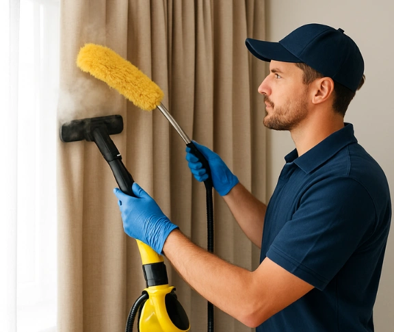 Trusted blind cleaning technician Matty Curtain Cleaning merrimu-vic QLD
