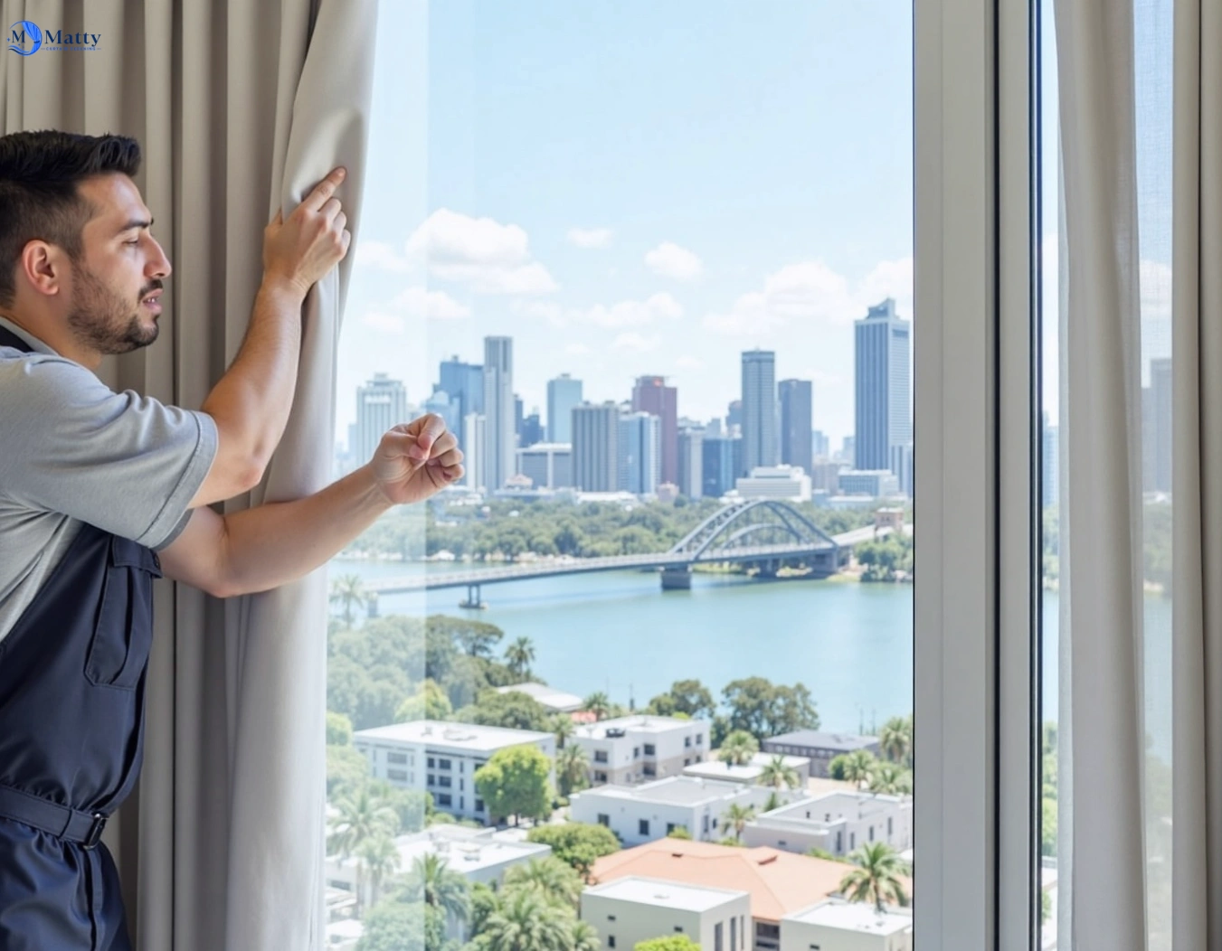 Professional curtain steam cleaning service merrimu-vic QLD by Matty Curtain Cleaning